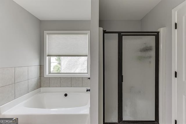 440 S Alexander St, Buford, GA 30518 - full bath with a stall shower and a garden tub