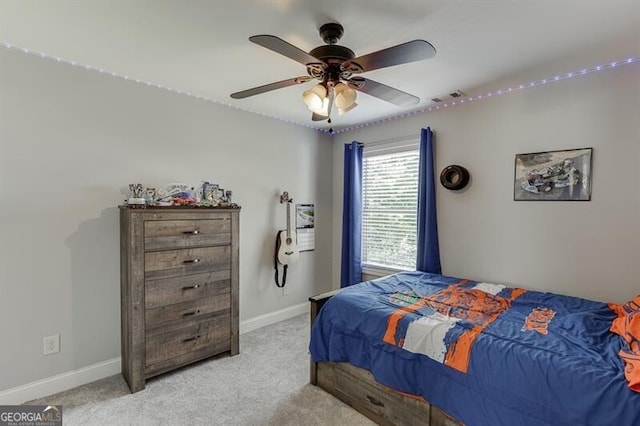 440 S Alexander St, Buford, GA 30518 - bedroom featuring carpet flooring, baseboards, and a ceiling fan