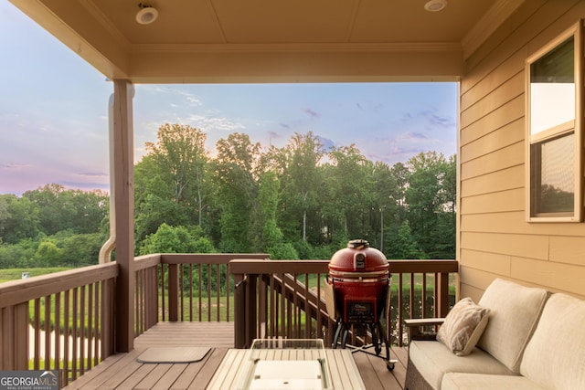 2665 Crowbrook Way, Cumming, GA 30040 - view of deck at dusk