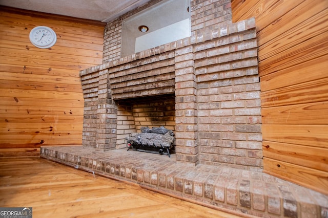 258 Big Oak Rd, Whitesburg, GA 30185 - detailed view of wood walls and wood finished floors