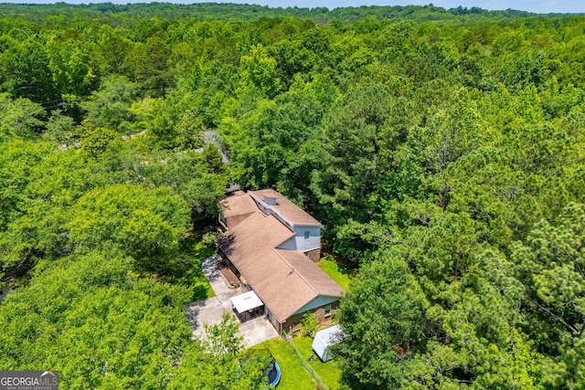 258 Big Oak Rd, Whitesburg, GA 30185 - view of subject property with a heavily wooded area
