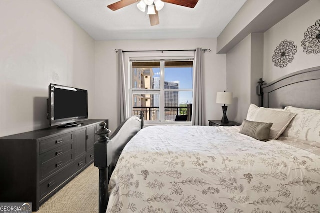 1101 Juniper St NE Unit 1216, Atlanta, GA 30309 - bedroom featuring light carpet and a ceiling fan