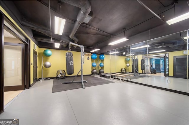 1101 Juniper St NE Unit 1216, Atlanta, GA 30309 - workout area with baseboards