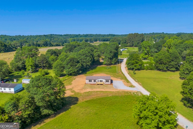 33 Marigold Dr, Carnesville, GA 30521 - view from above of property with a heavily wooded area