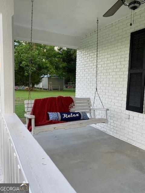 3827 Avant Rd, Blackshear, GA 31516 - view of patio / terrace featuring ceiling fan