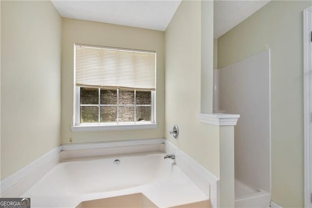 424 Yellow River Walk, Lawrenceville, GA 30043 - full bathroom featuring a bath and a walk in shower