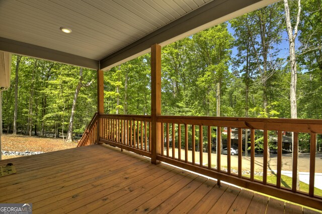 1214 Zenith Trl, Ellijay, GA 30540 - view of wooden deck