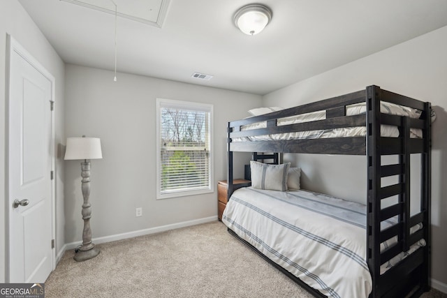 6024 Park Bay Ct, Flowery Branch, GA 30542 - carpeted bedroom with attic access and baseboards
