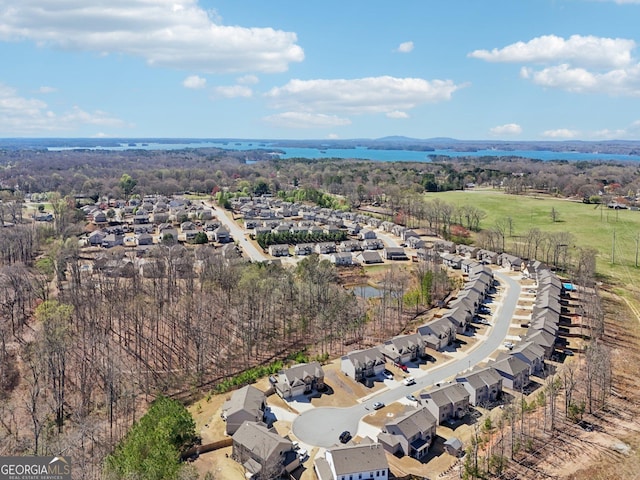 6024 Park Bay Ct, Flowery Branch, GA 30542 - aerial perspective of suburban area with a large body of water