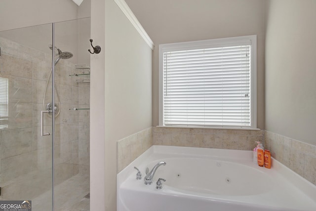 108 Hidden Springs Dr, Lagrange, GA 30240 - full bathroom with a shower stall and a tub with jets