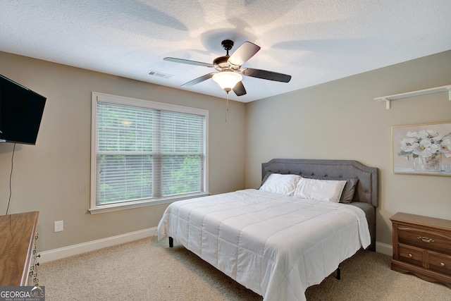 108 Hidden Springs Dr, Lagrange, GA 30240 - carpeted bedroom featuring ceiling fan and a textured ceiling