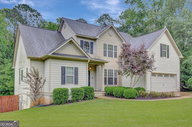 108 Hidden Springs Dr, Lagrange, GA 30240 - view of front of home with an attached garage, a shingled roof, and driveway