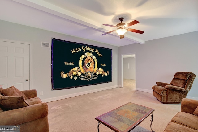 108 Hidden Springs Dr, Lagrange, GA 30240 - living area featuring a ceiling fan and baseboards