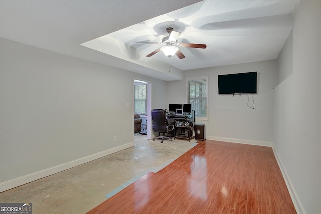108 Hidden Springs Dr, Lagrange, GA 30240 - home office featuring ceiling fan and baseboards