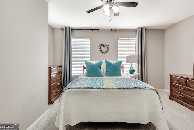 5548 Fitzpatrick Trce, Peachtree Corners, GA 30092 - carpeted bedroom featuring baseboards and ceiling fan