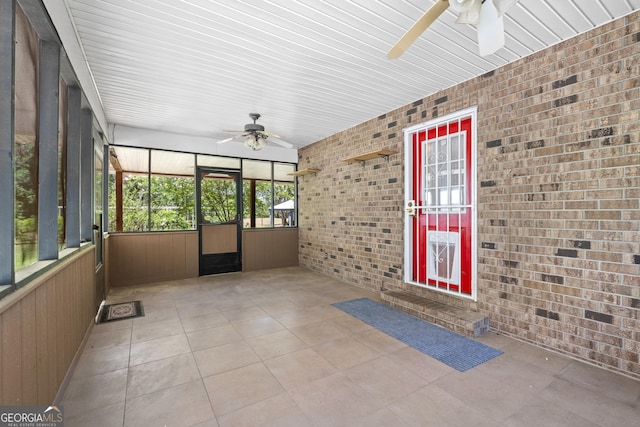 1206 Zittrouer Rd, Guyton, GA 31312 - unfurnished sunroom featuring ceiling fan