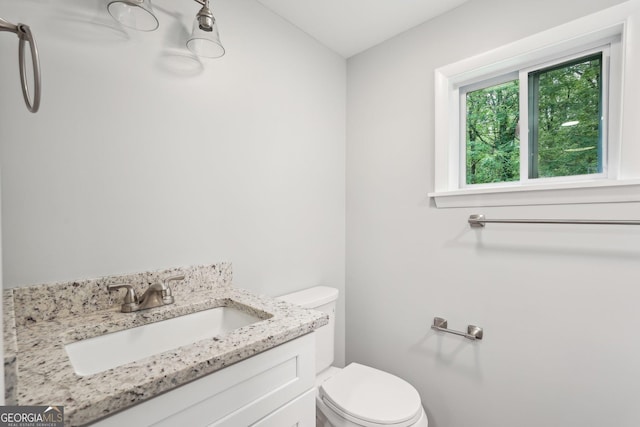 399 N Chestatee St, Dahlonega, GA 30533 - half bathroom featuring toilet and vanity