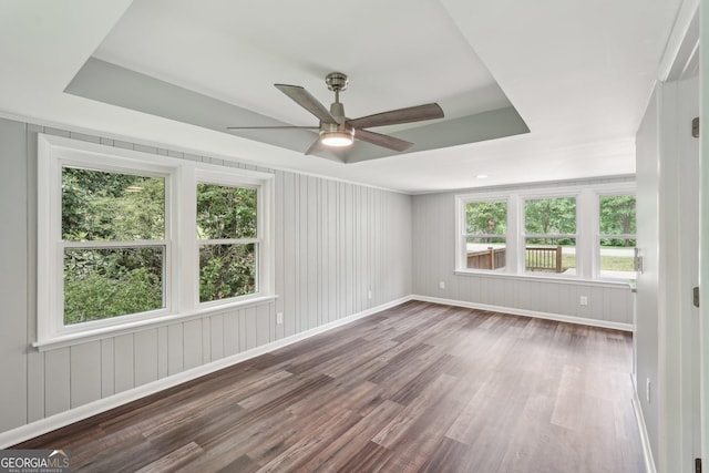 399 N Chestatee St, Dahlonega, GA 30533 - spare room featuring wood finished floors, ceiling fan, and baseboards