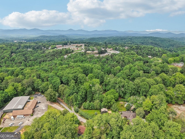 399 N Chestatee St, Dahlonega, GA 30533 - aerial view of a heavily wooded area and a mountain backdrop