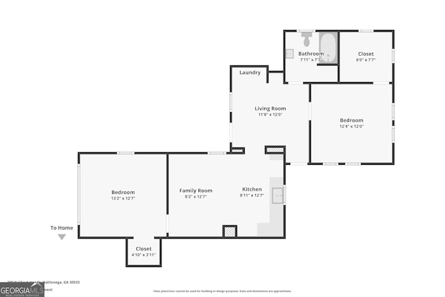 399 N Chestatee St, Dahlonega, GA 30533 - room layout