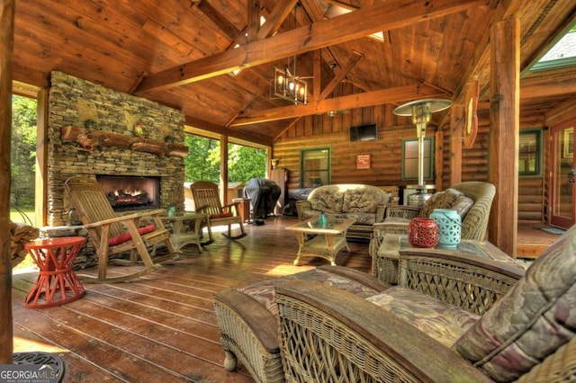 241 Dunn Mill Creek Rd, Blue Ridge, GA 30513 - sunroom / solarium with plenty of natural light