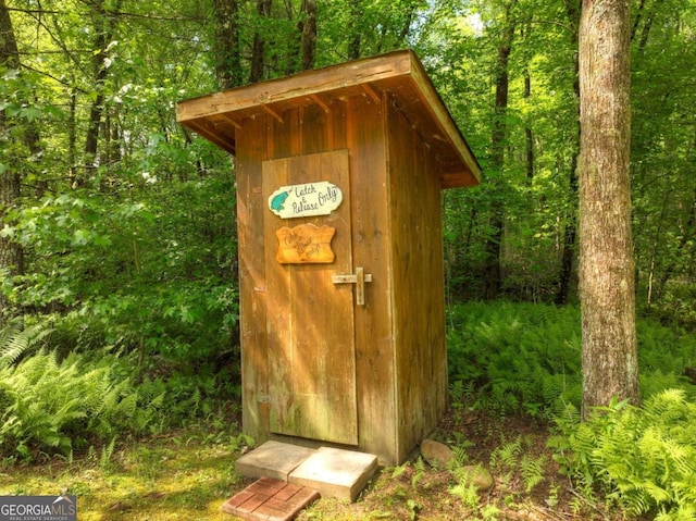 241 Dunn Mill Creek Rd, Blue Ridge, GA 30513 - view of shed featuring a view of trees