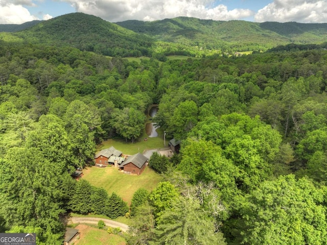 241 Dunn Mill Creek Rd, Blue Ridge, GA 30513 - aerial view of property and surrounding area featuring a mountain backdrop