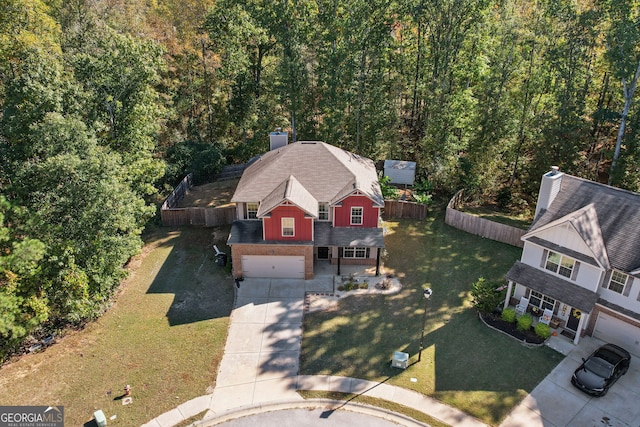 475 Louise Way, Locust Grove, GA 30248 - aerial view of property and surrounding area with a forest
