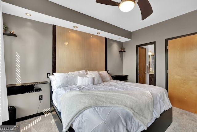 898 Oak St SW Unit 3204, Atlanta, GA 30310 - bedroom with carpet floors, recessed lighting, and ceiling fan