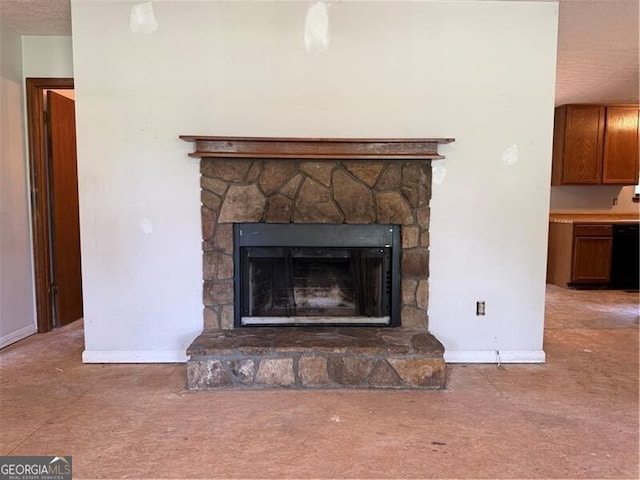 285 Woodland St, Dallas, GA 30157 - detailed view of baseboards, a fireplace, and dishwasher