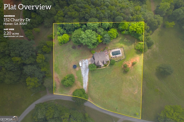 152 Charity Dr, Homer, GA 30547 - view of property location with property boundaries highlighted