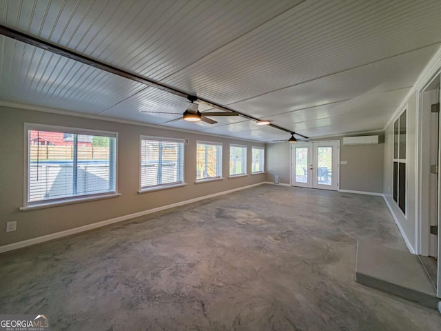 34 Alan Ln Unit 7, Tifton, GA 31793 - unfurnished sunroom featuring french doors and a wall unit AC