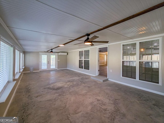 34 Alan Ln Unit 7, Tifton, GA 31793 - unfurnished sunroom with french doors and a wall unit AC