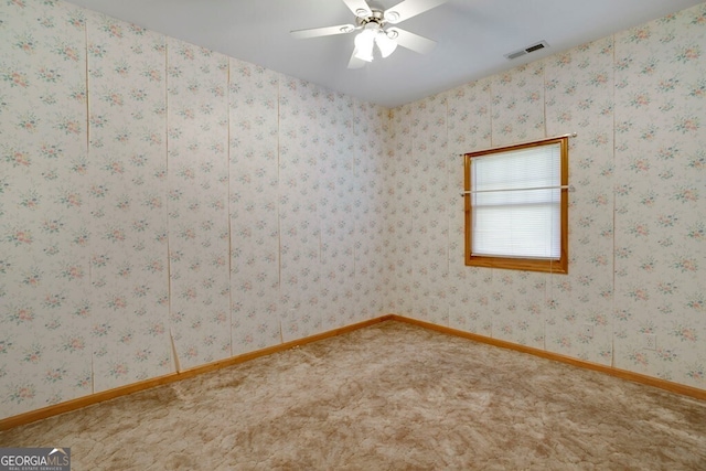 156 Spoon Hill Dr, Hayesville, NC 28904 - carpeted empty room with a ceiling fan and baseboards