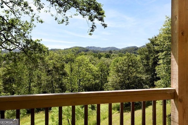 156 Spoon Hill Dr, Hayesville, NC 28904 - mountain view featuring a heavily wooded area