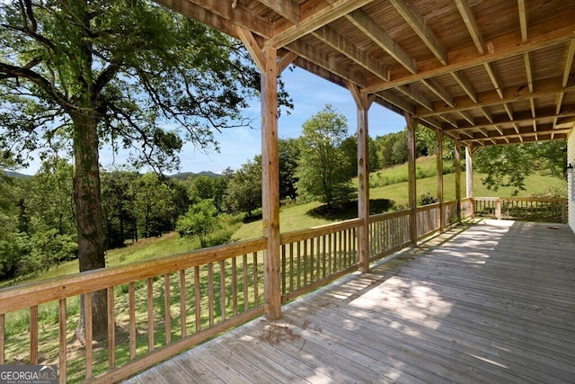 156 Spoon Hill Dr, Hayesville, NC 28904 - view of wooden terrace