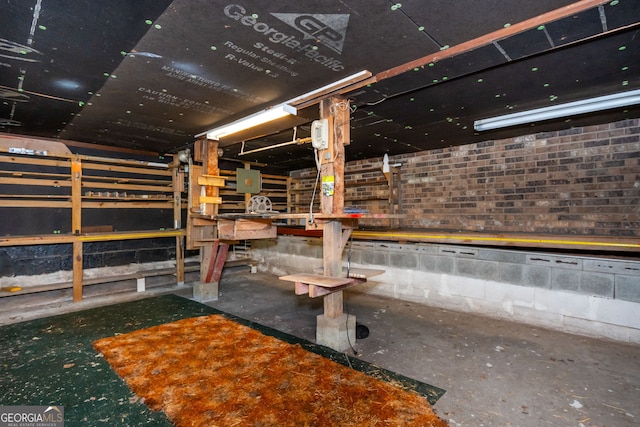 3549 Dogwood Dr, Powder Springs, GA 30127 - basement with a workshop area