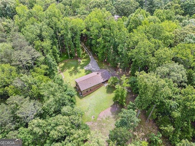 2270 Dinsmore Rd, Alpharetta, GA 30004 - aerial overview of property's location featuring a heavily wooded area