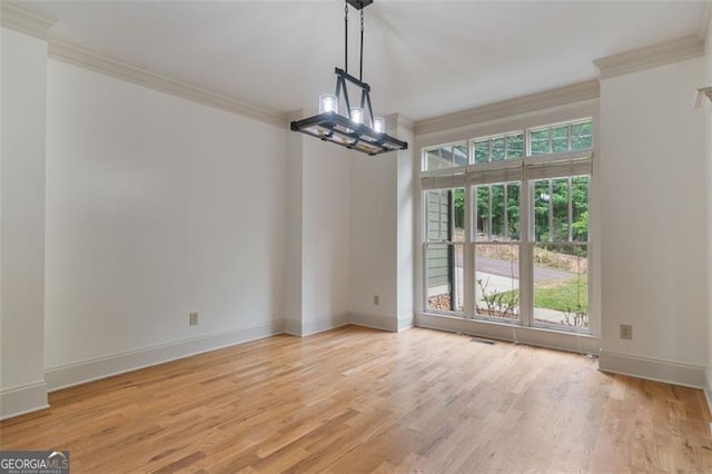 109 Sitting Bull Ct, Waleska, GA 30183 - empty room with ornamental molding, light wood-style flooring, and baseboards