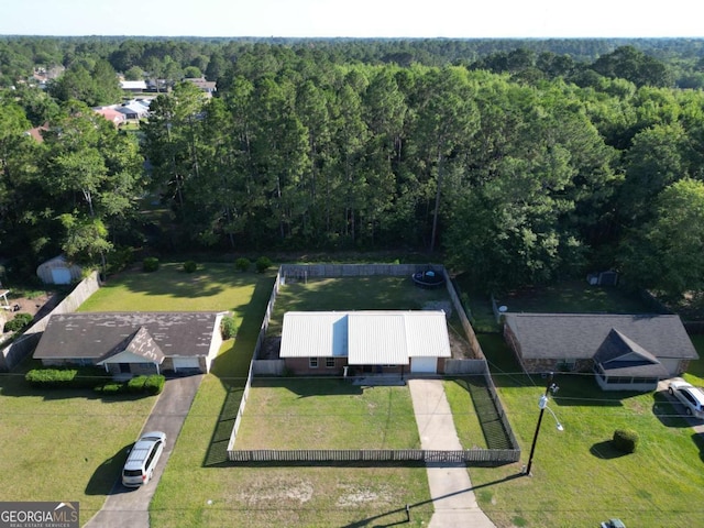 128 Deann Dr, Hinesville, GA 31313 - bird's eye view of a heavily wooded area