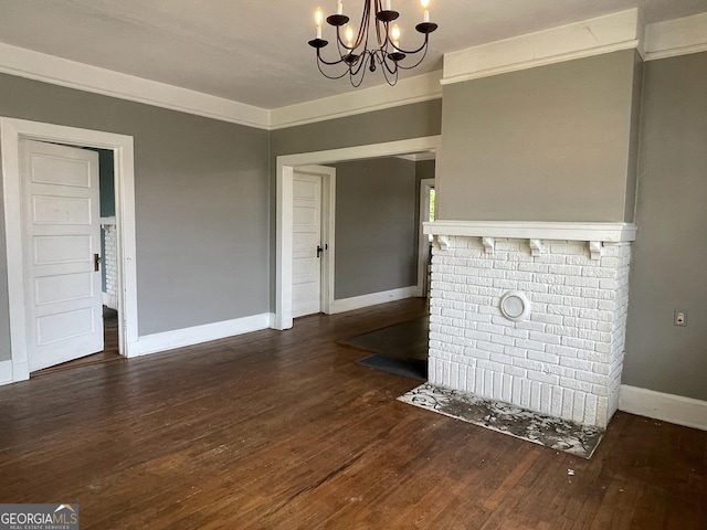 14 J Ave, Gainesville, GA 30504 - spare room with a chandelier, hardwood / wood-style floors, and baseboards