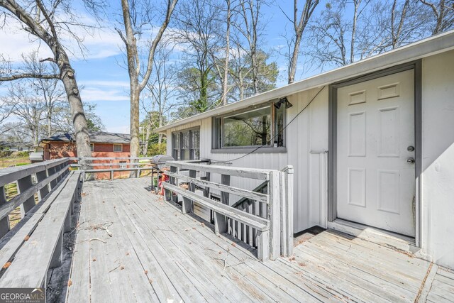 2826 Ben Hill Rd, East Point, GA 30344 - wooden terrace featuring a grill