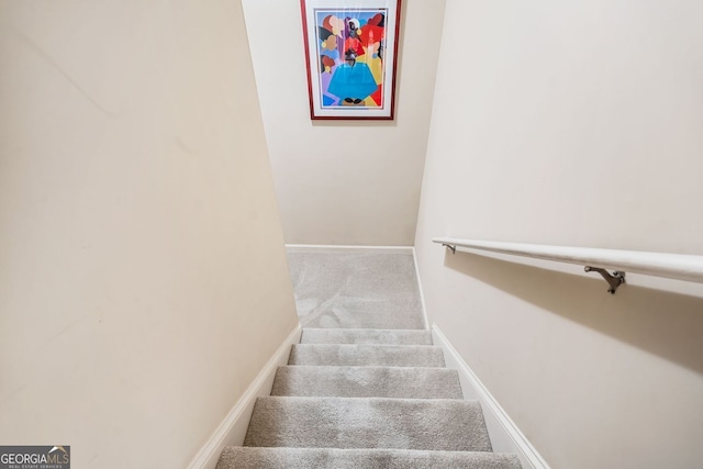 1898 Alcovy Shoals Blf SE, Lawrenceville, GA 30045 - stairway with carpet and baseboards