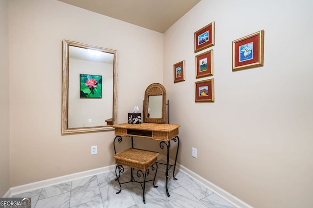 1898 Alcovy Shoals Blf SE, Lawrenceville, GA 30045 - office area with light marble finish floors and baseboards