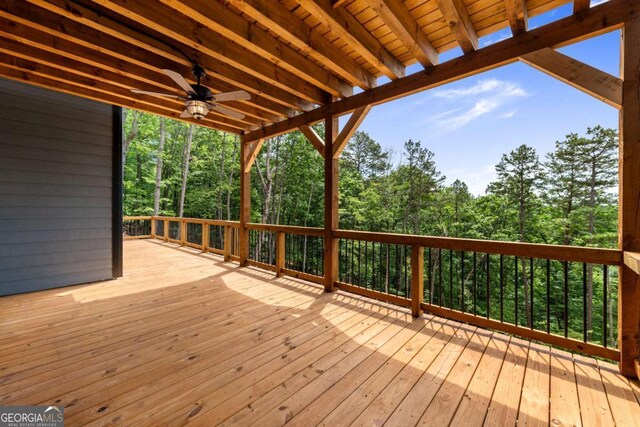 458 Palisade Dr Unit 2142, Ellijay, GA 30540 - deck featuring a ceiling fan