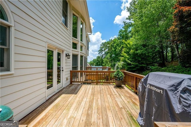 4108 Wyndam Hill Dr, Suwanee, GA 30024 - wooden terrace with a grill