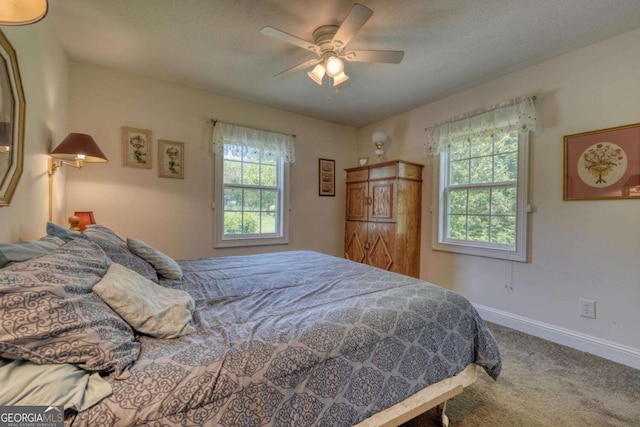 2008 Hidden Valley Rd, Hiawassee, GA 30546 - bedroom featuring carpet flooring, baseboards, and a ceiling fan