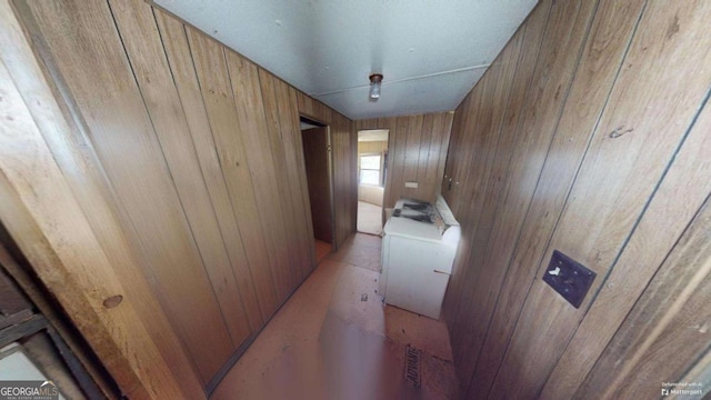 85 Lang Cir, Covington, GA 30014 - hall with wooden walls