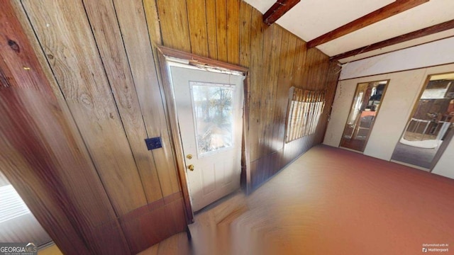 85 Lang Cir, Covington, GA 30014 - entryway featuring wooden walls
