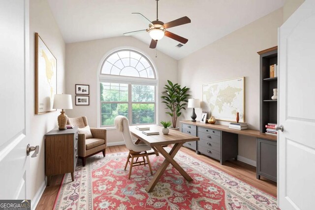 2061 Grove Field Ln, Marietta, GA 30064 - bedroom with a raised ceiling, wood finished floors, baseboards, and ceiling fan